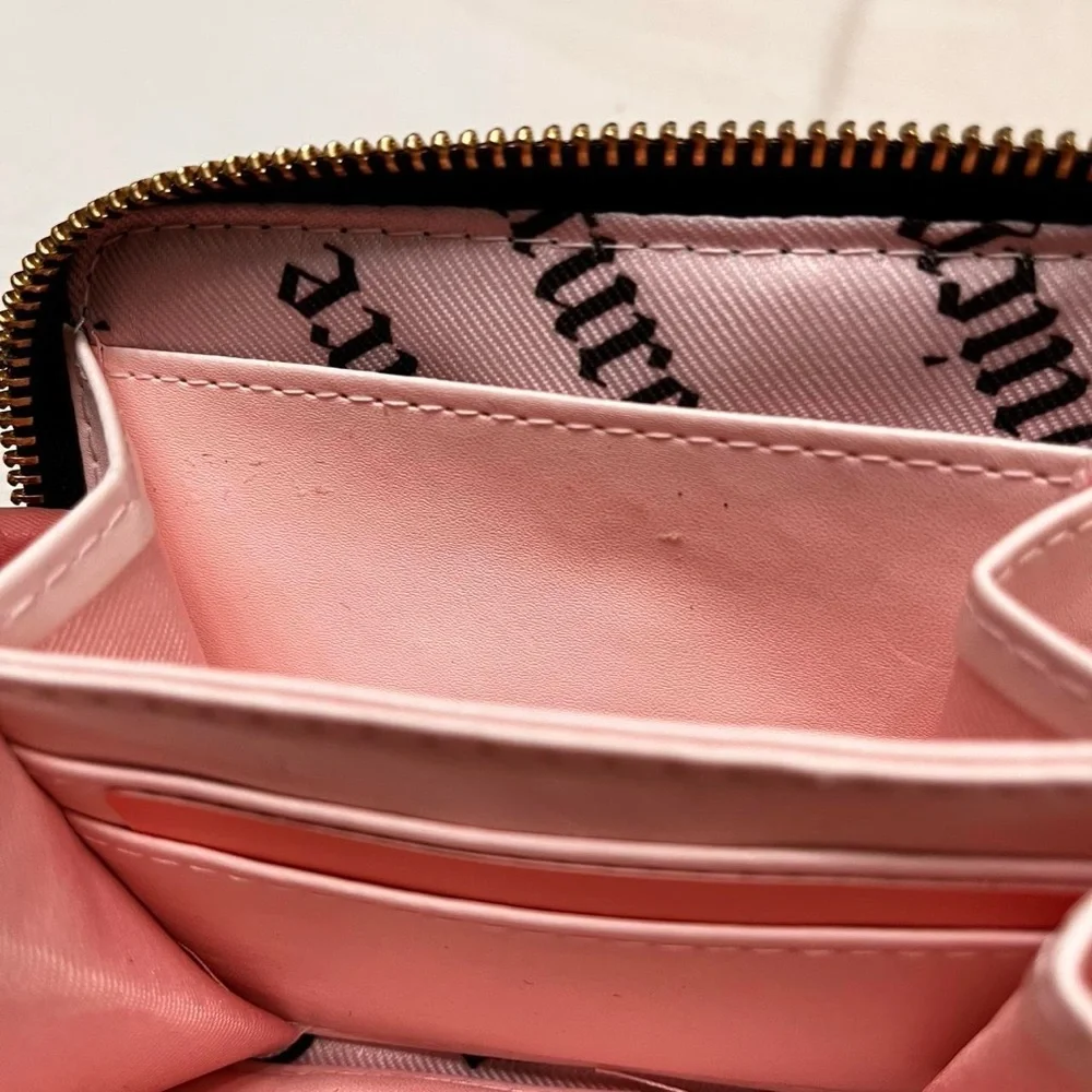 Juicy Couture Black Wallet with Red and Pink Hearts - Picture 6 of 9